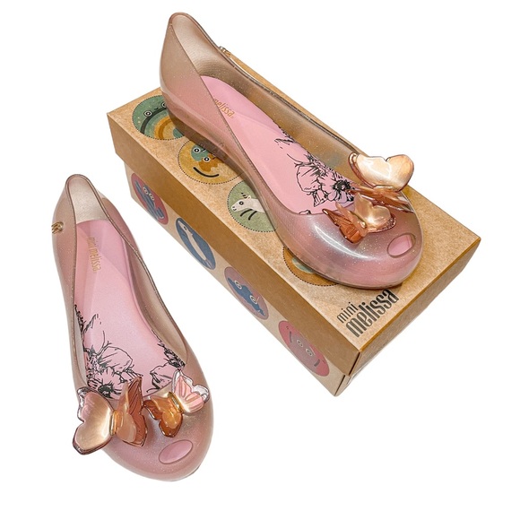 Mini Melissa Other - NWT MINI MELISSA Butterfly Ultragirl Flats, Size 3